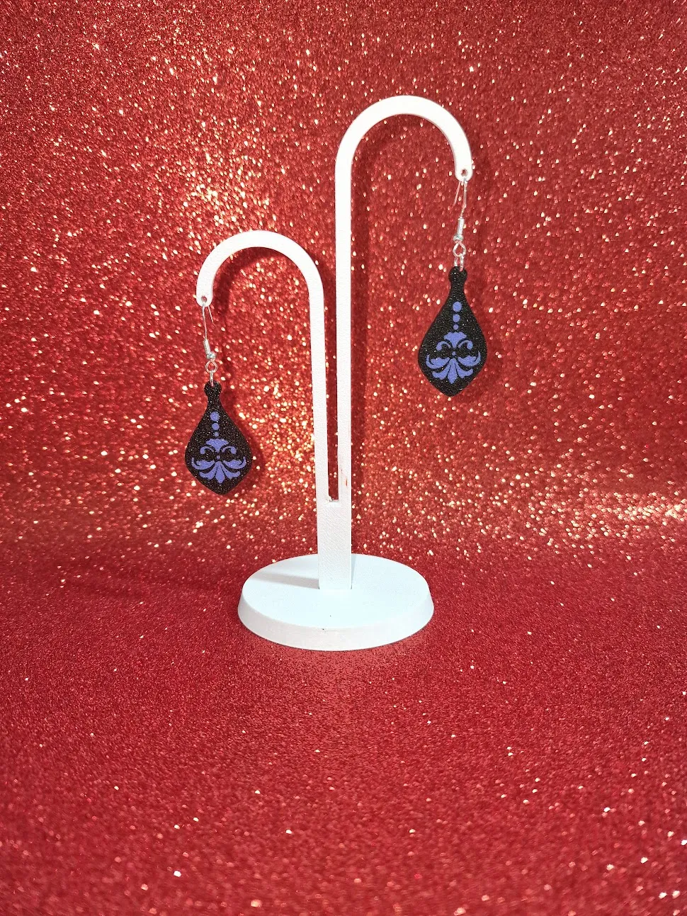 Flower drop earrings view 3