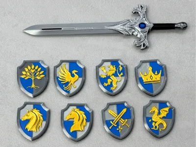 Sword and Worthy Tokens Shields