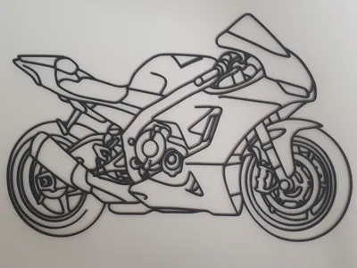 Yamaha R1 Wall Art | Line Art