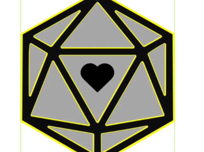 Heart D20 Bookmark
