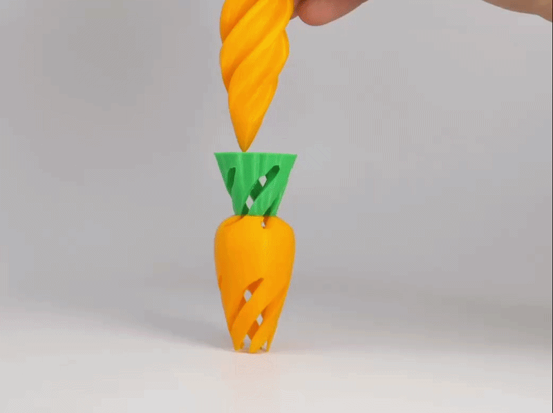 Easter Spiral Passthrough Carrot Fidget Toy