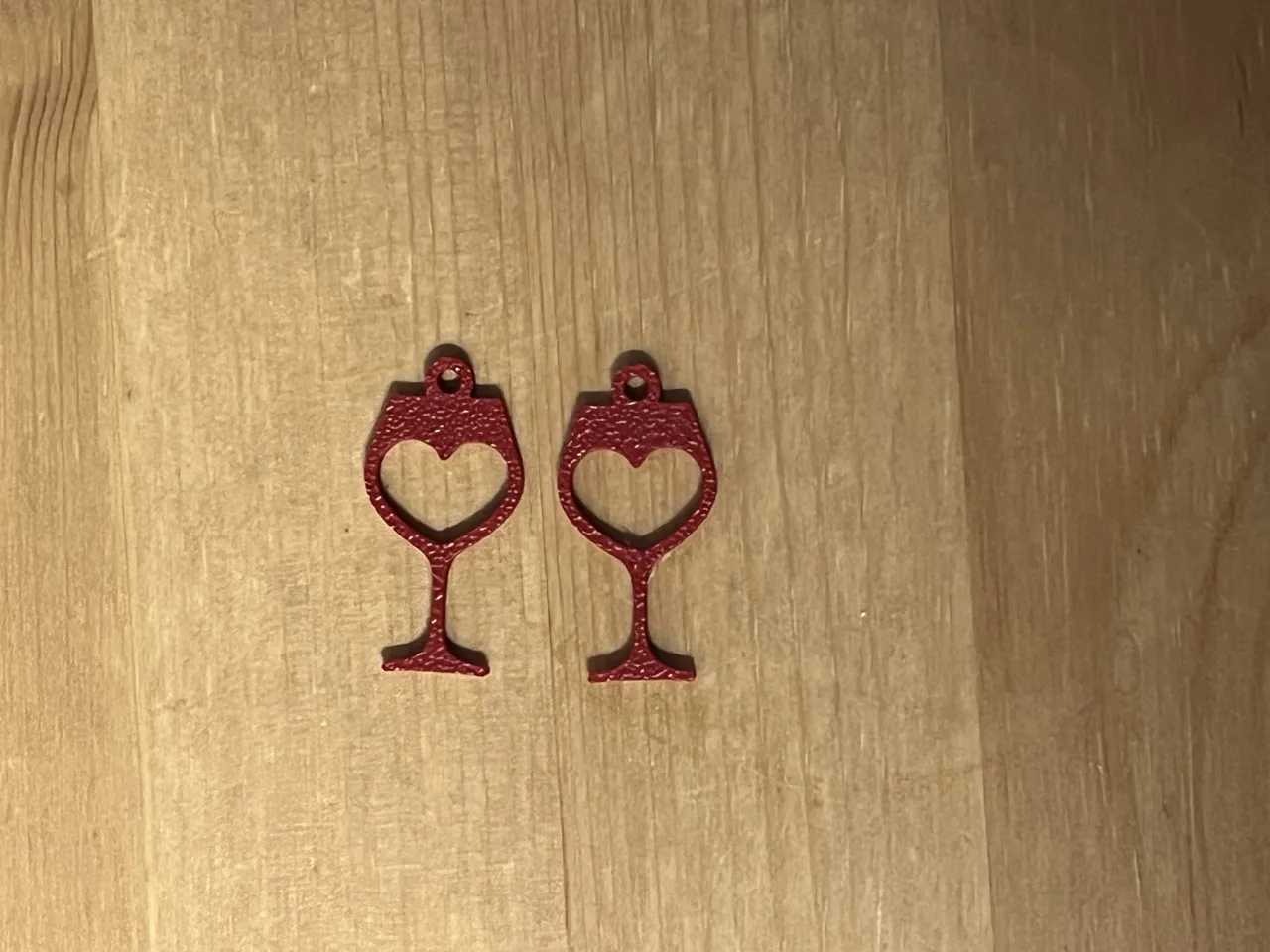 wine glass earrings view 2