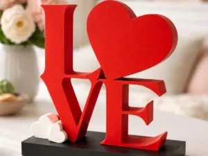 Valentine's Day - Love Statue with Heart