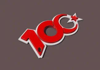 100. yıl anahtarlık
