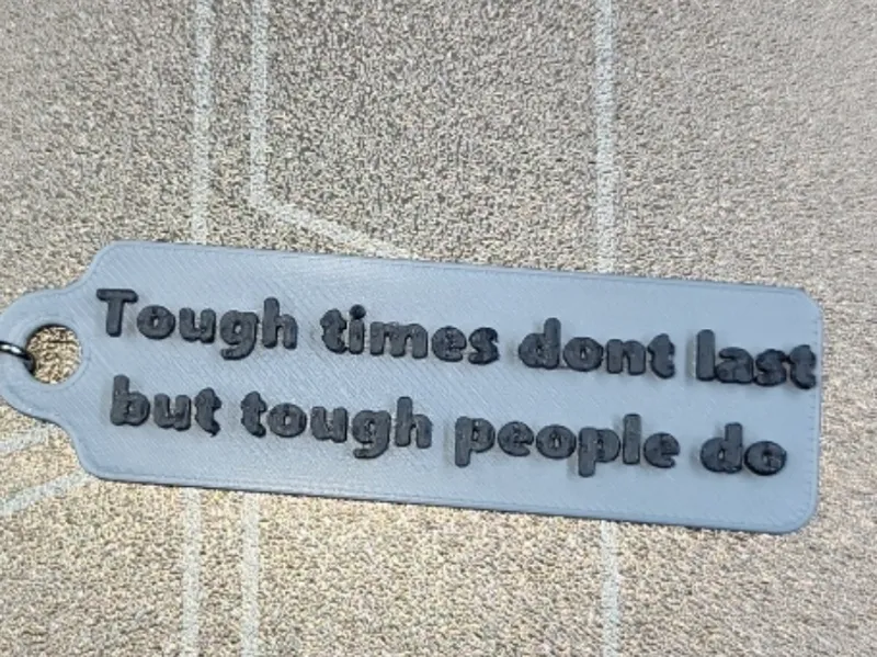 Keychain inspirational quote