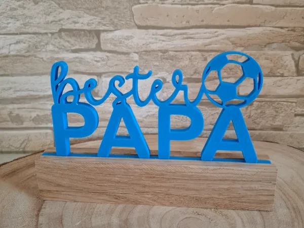 Plaquette « meilleur papa » football, Fête des pères