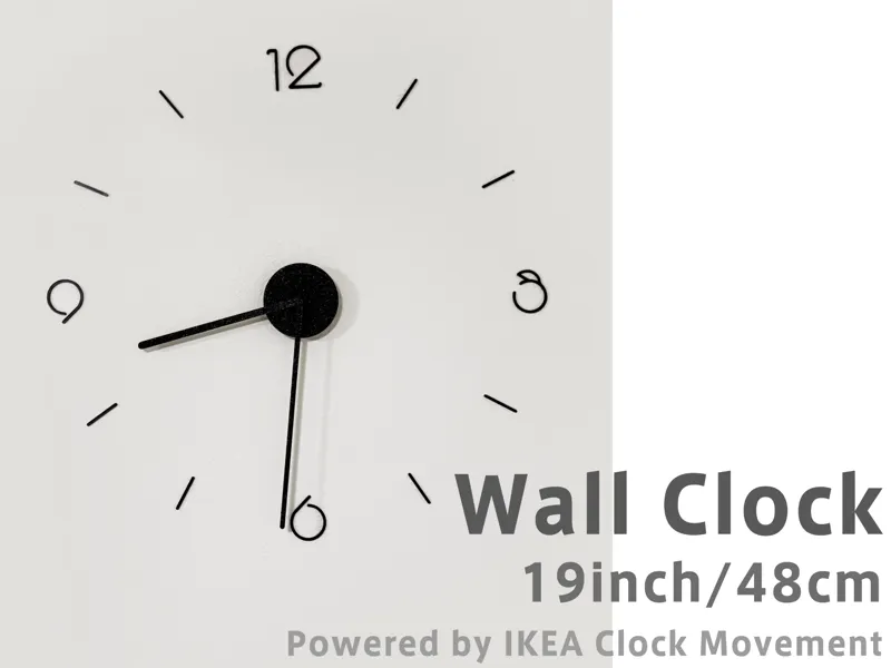 Minimalist Wall Clock - Powered by IKEA Clock
