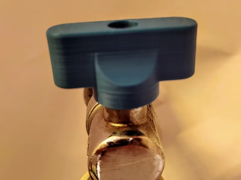 Washing machine valve handle