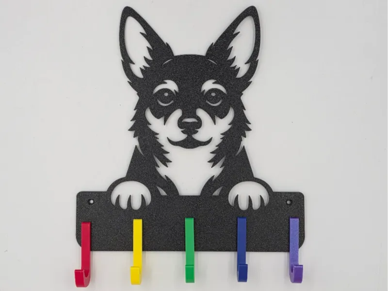 Dog Leash & Collar Holder, Chihuahua