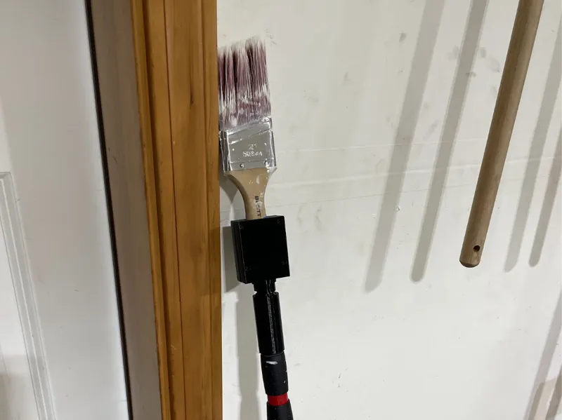 Paintbrush to paint roller extender adapter