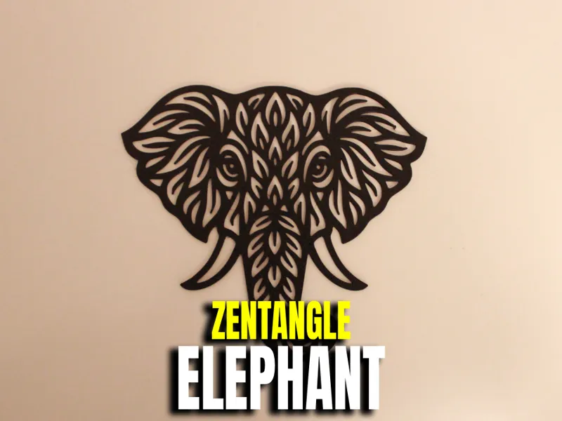 Zentangle Elephant | Wall art