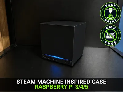 Steam Machine Inspired Case for Raspberry Pi 3/4/5