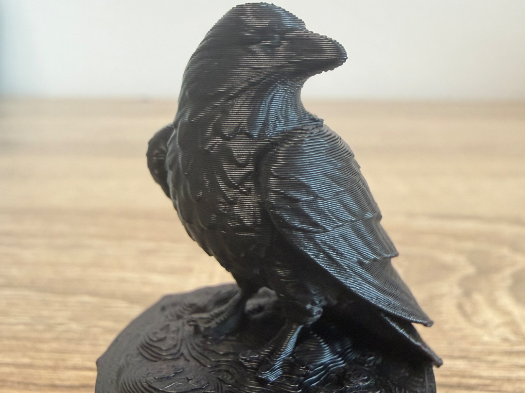Odin`s raven statue