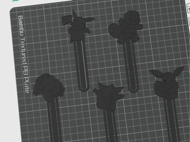 Bookmark: Pikachu,Gengar,Eevee,Bulbasaur &Squirtle