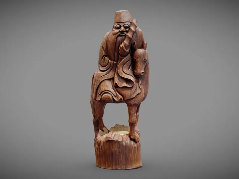 八仙过海张果老 Zhang Guolao 竹根雕 Bamboo root Carving竹雕 雕塑