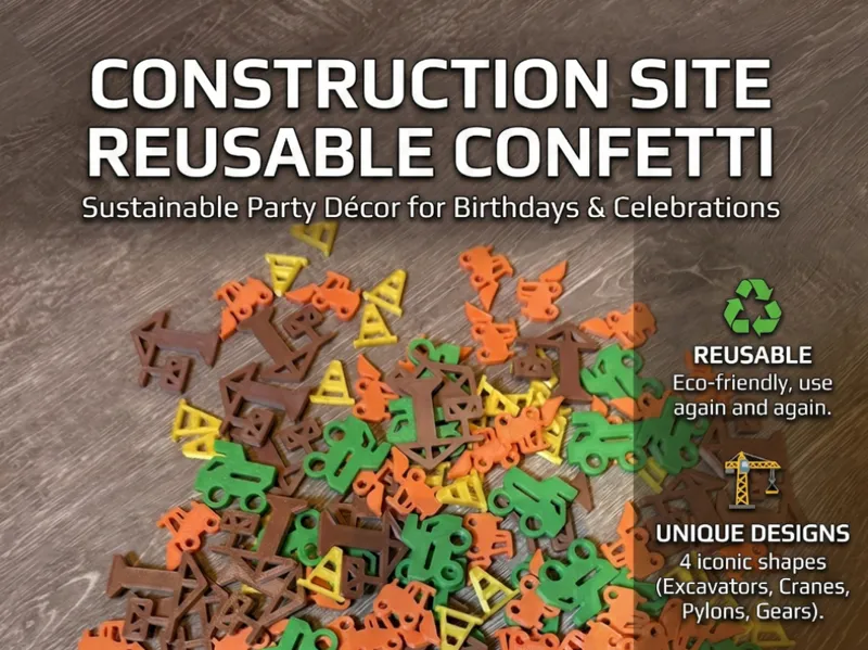Reusable Construction Theme Party Confetti