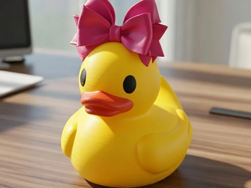 Duck with a Pink Bow