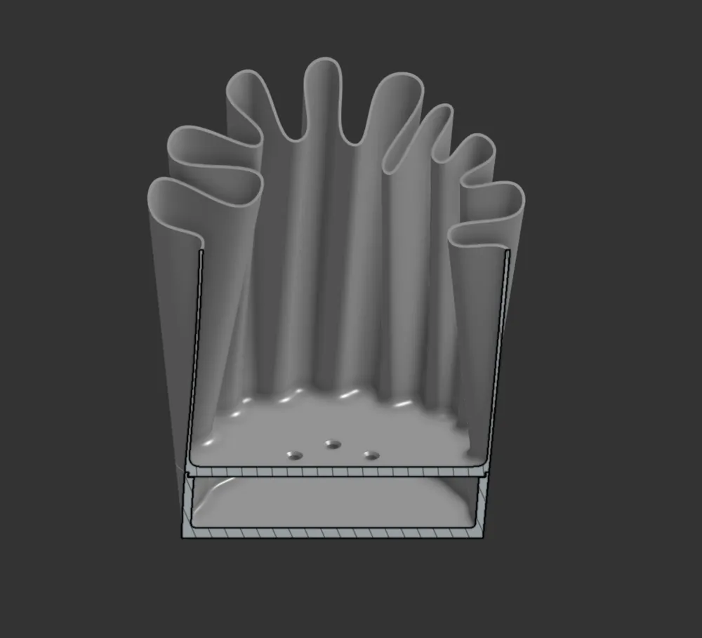 Wavy Lightweight Planter with Tray - Free 3D Print Model - MakerWorld