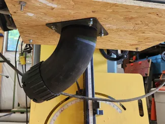 4" Round Elbow Dust Collection Adapter -Parametric