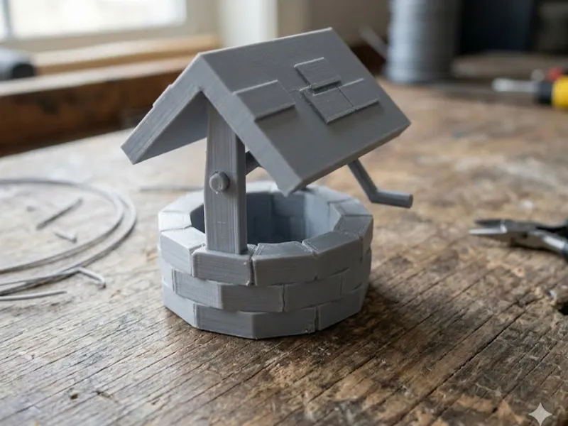 Functional Medieval Well - Support-Free Design