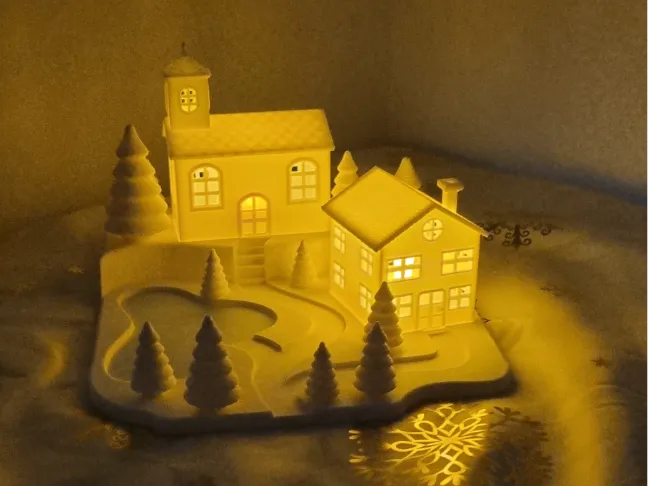 Winterlandschaft mit See