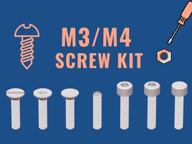 M3/M4 Screw Kit (Screws, Washers, Nuts)
