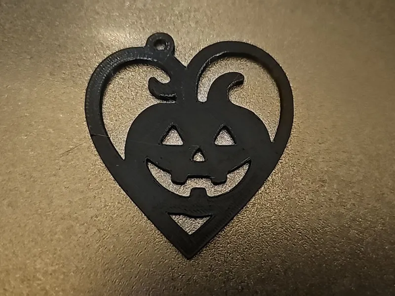 Pumpkin Heart Charm – Pendant / Keychain / Decor