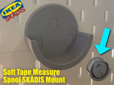IKEA SKADIS mount for Soft Tape Measure Spool