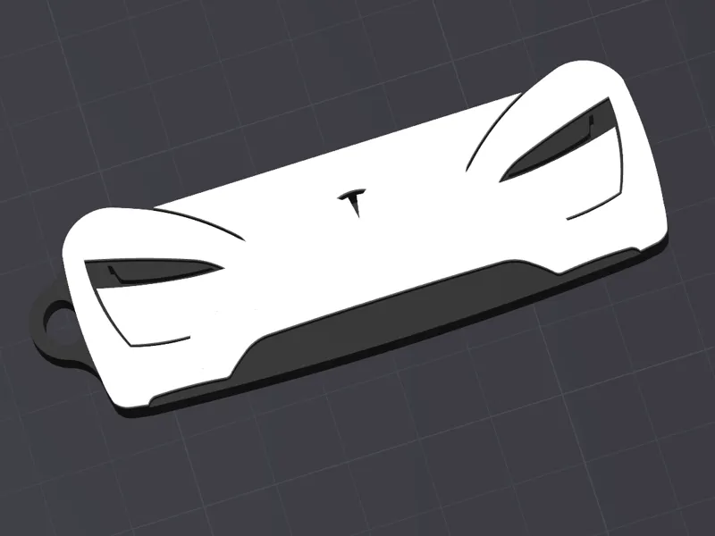 Tesla Roadster Facelift Keychain