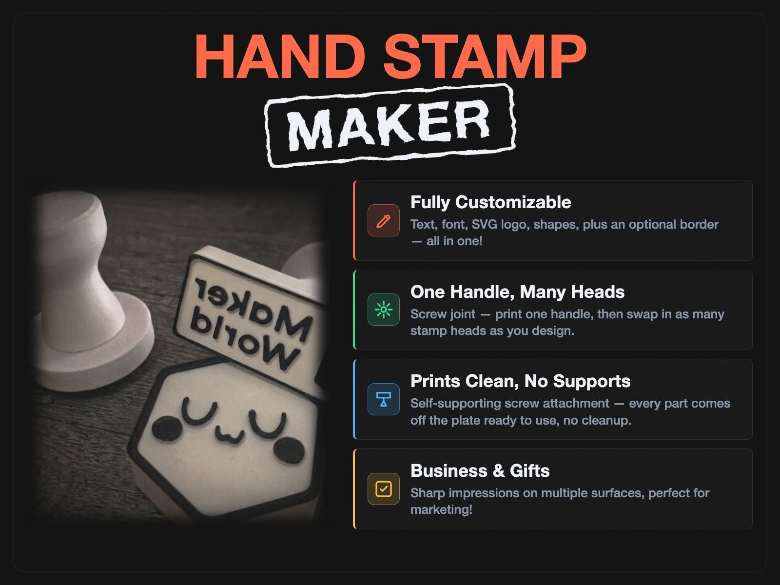 Customizable Stamp - Logo and Text