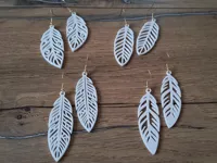 Boucles d'oreilles plume élégantes (4 modèles) — photo 1