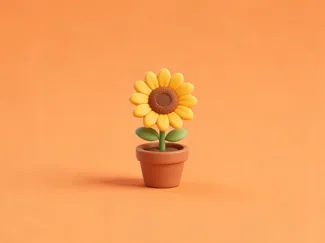 向日葵-微缩模型植物系列-儿童过家家涂色玩具