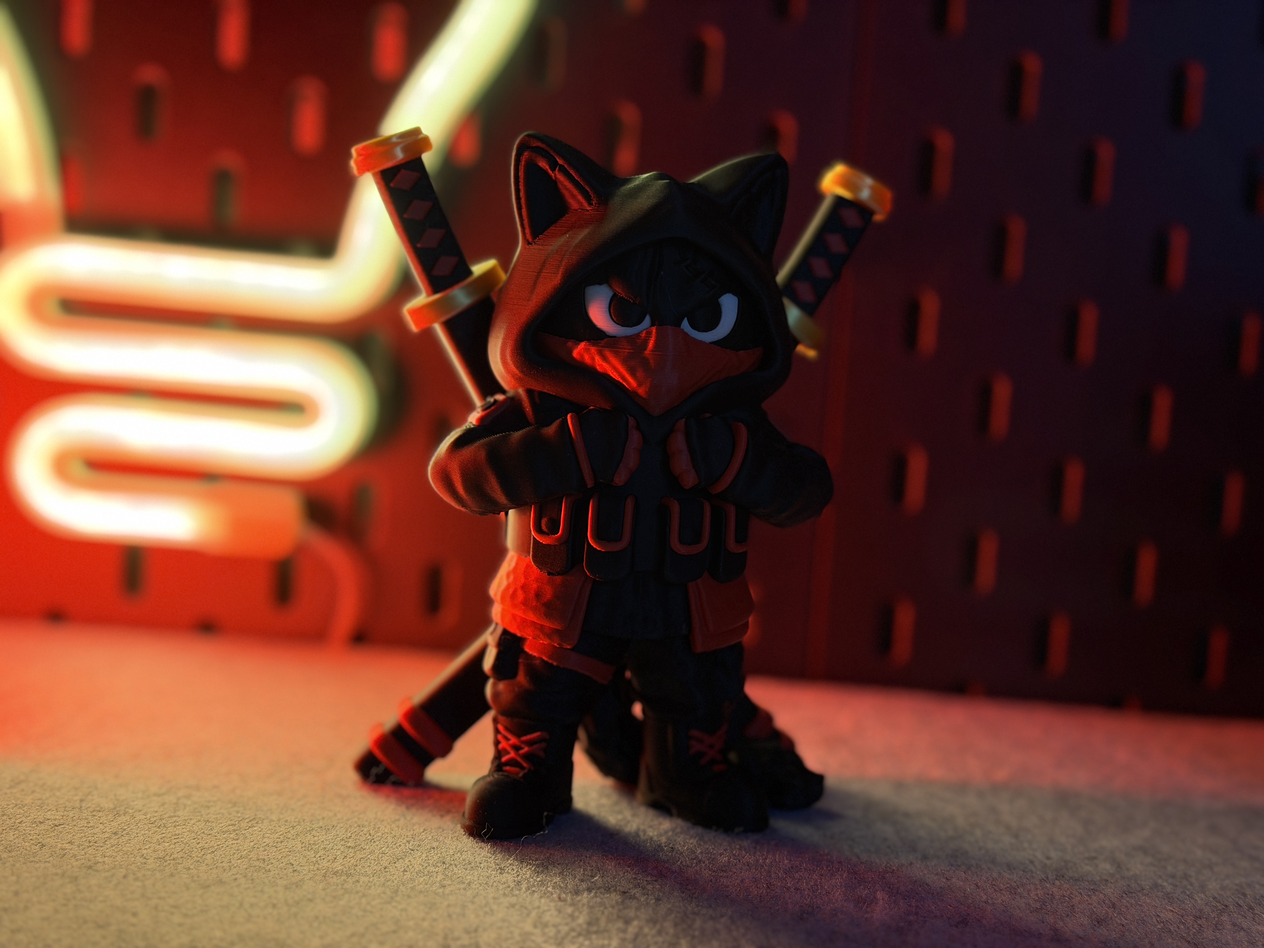 Ninja Cat - Free 3D Print Model - MakerWorld