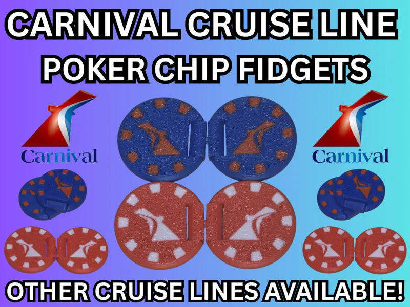 Carnival Cruise Line Poker Chip Fidget Flipper
