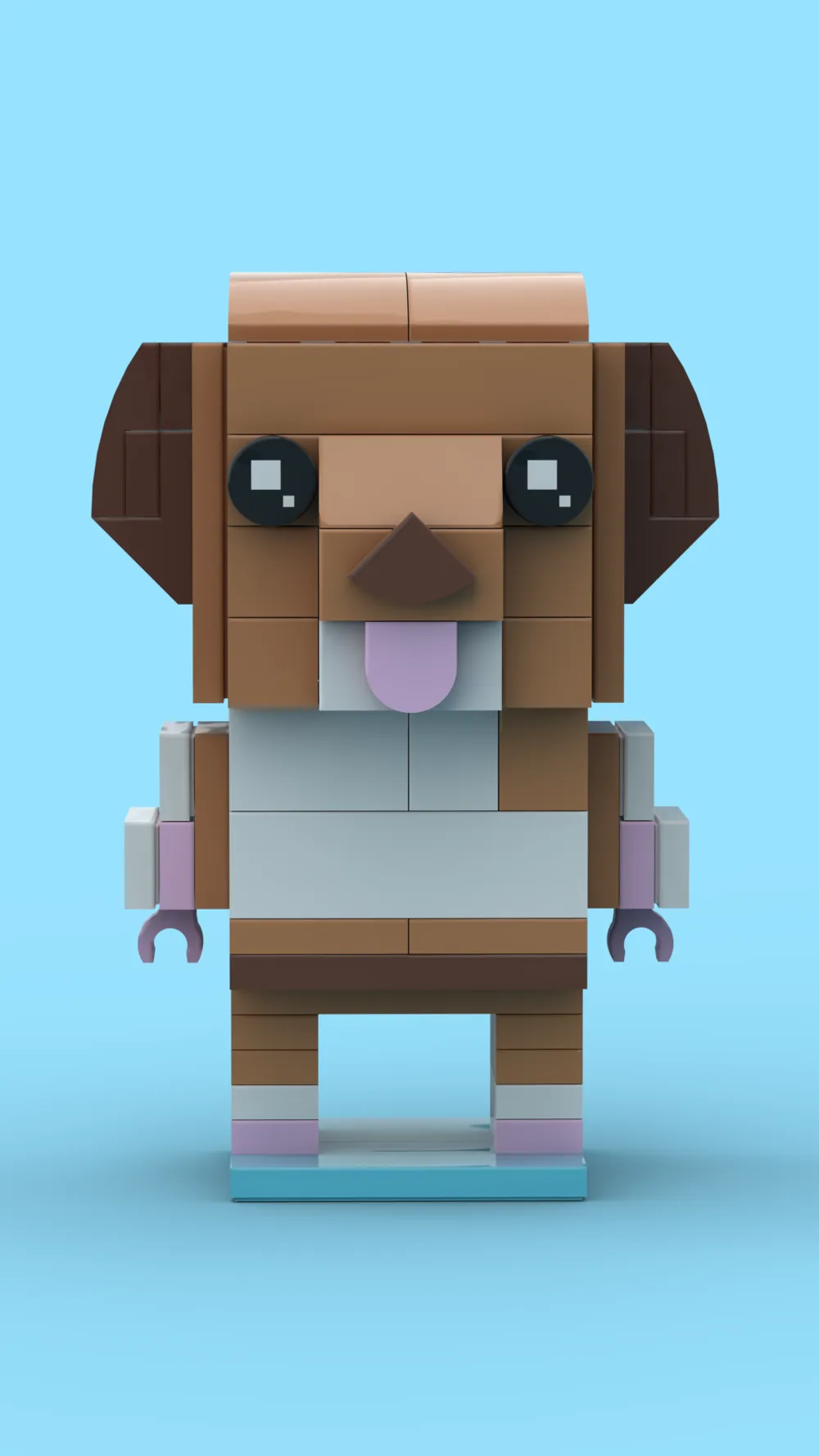 Guinea Pig Brickheadz ( Colored Version 1) by Guinea Pig 3d Print