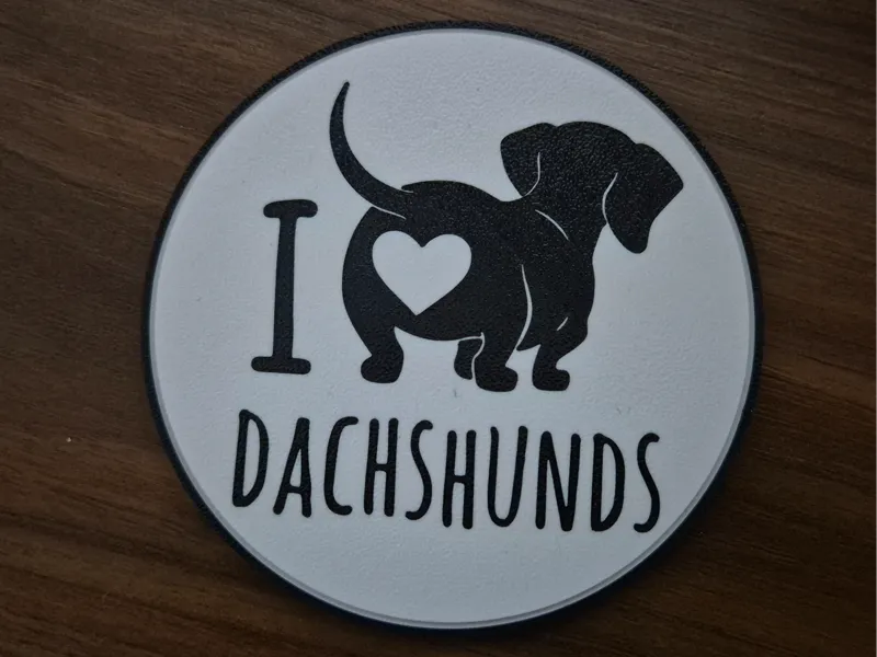 I love dachshunds coaster
