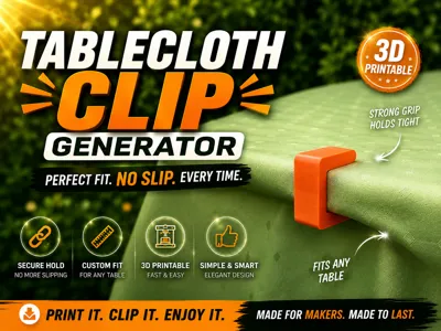 Parametric Tablecloth Clamp 