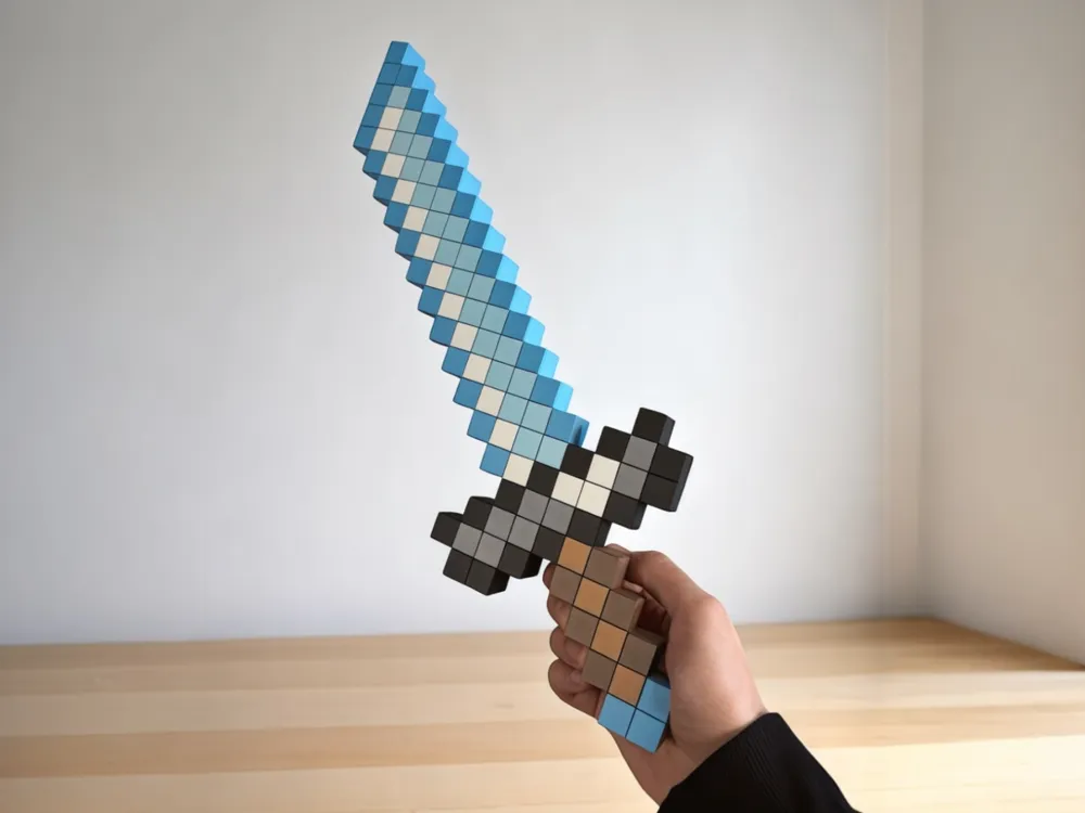 Customizable Minecraft-Style Sword - Free 3D Print Model - MakerWorld