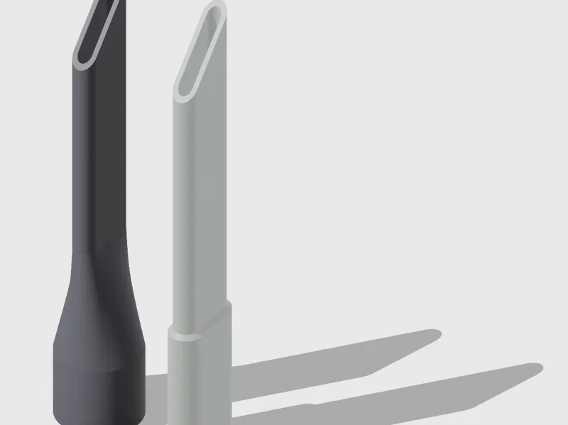 Vacuum crevice nozzle and extenders