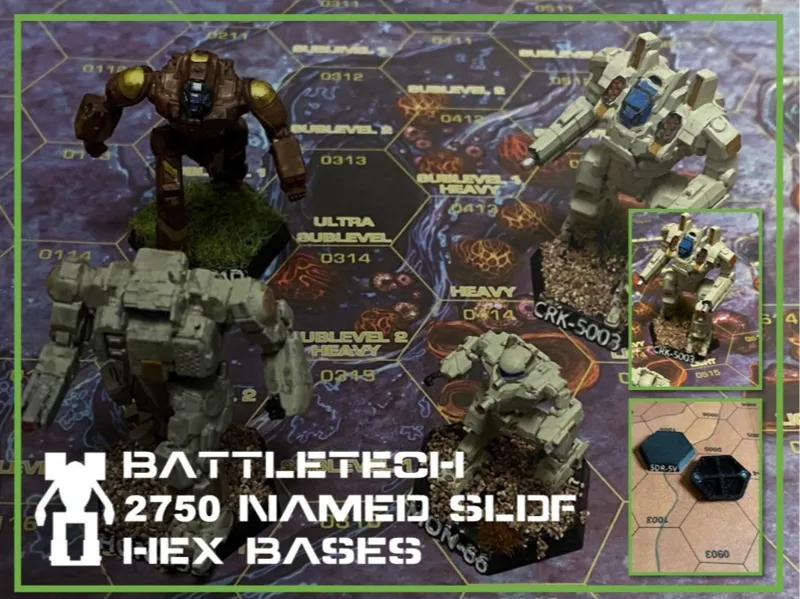 BattleTech 2750 Named SLDF Mech Hex Bases