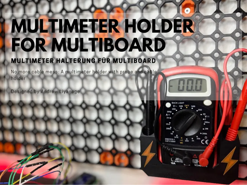 Multimeter Holder for Multiboard