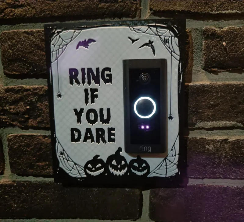 Halloween doorbell frame scalable to doorbell size