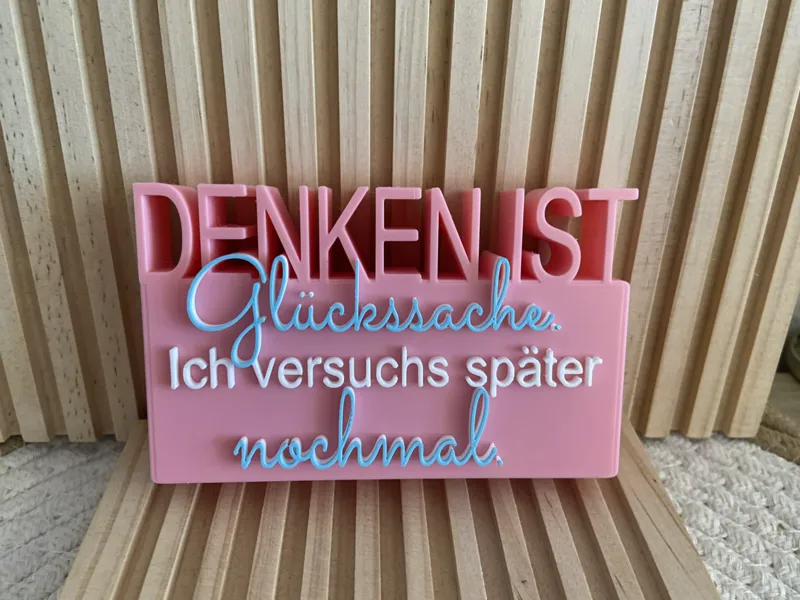 Denken ist Glückssache. Ich versuchs später...