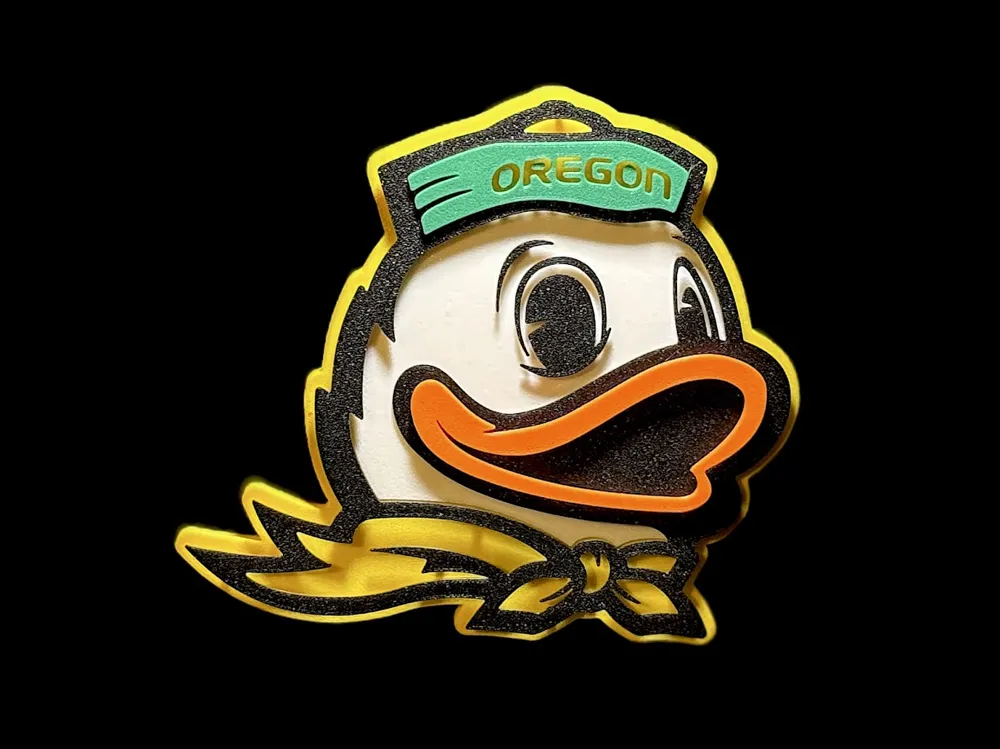 V3 Sign NCAA Oregon Ducks Floating Logo Sign v3 - Free 3D Print Model - MakerWorld