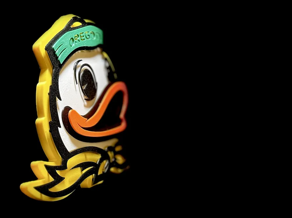 V3 Sign NCAA Oregon Ducks Floating Logo Sign v3 - Free 3D Print Model - MakerWorld