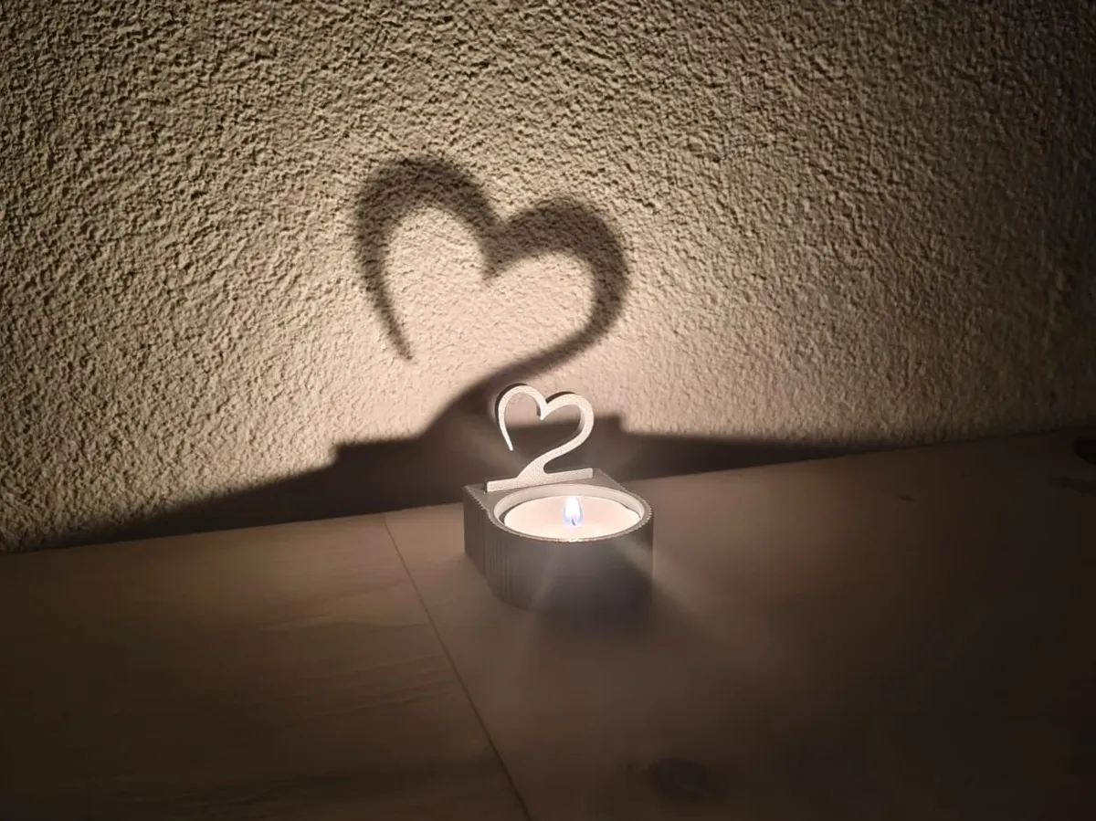 Heart Tealight Shadow Projector - Free 3D Print Model - MakerWorld
