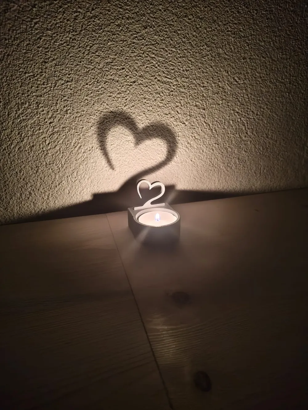 Heart Tealight Shadow Projector - Free 3D Print Model - MakerWorld