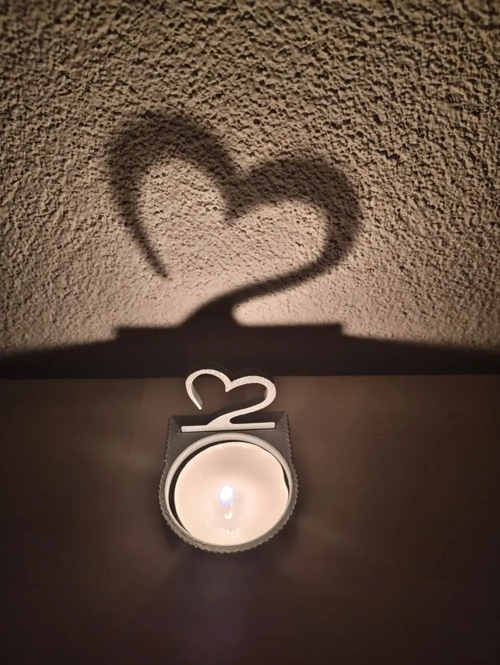 Heart Tealight Shadow Projector - Free 3D Print Model - MakerWorld