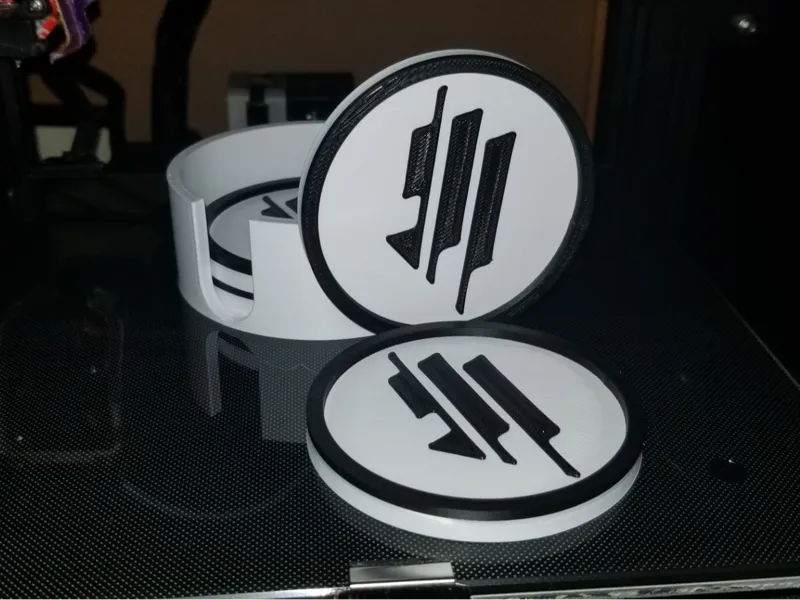 Skrillex New Logo Coasters with Holder