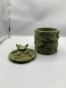 Caja o estuche: Leaf Canister - Nature Bathroom Jar & Vanity Box — vista de referencia 4